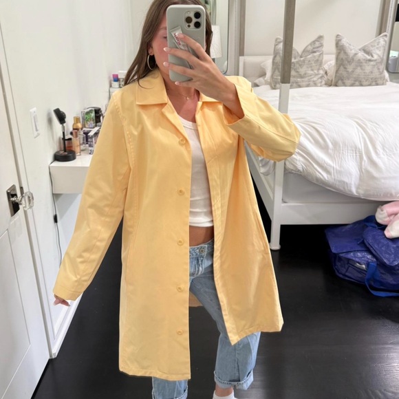 Worthington Jackets & Blazers - Light Yellow Women's Long Button Front Coat
